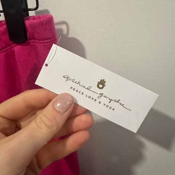 NWT-SPIRITUAL GANGSTER SG SMILEY LUNA SWEATPANT MAGENTA - Picture 4 of 7